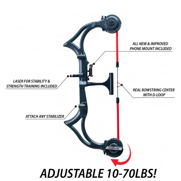 ACCUBOW - Simulateur De Tir 2.0 Finition Carbone 3 ACCUBOW - Simulateur De Tir 2.0 Finition Carbone